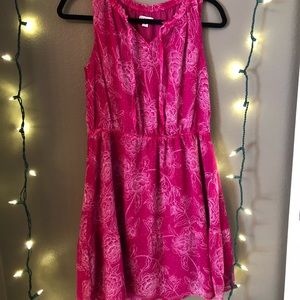 Pink Floral Casual Dress!